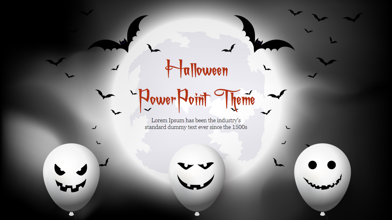 Innovative Halloween Power Point Theme PPT Template Slide